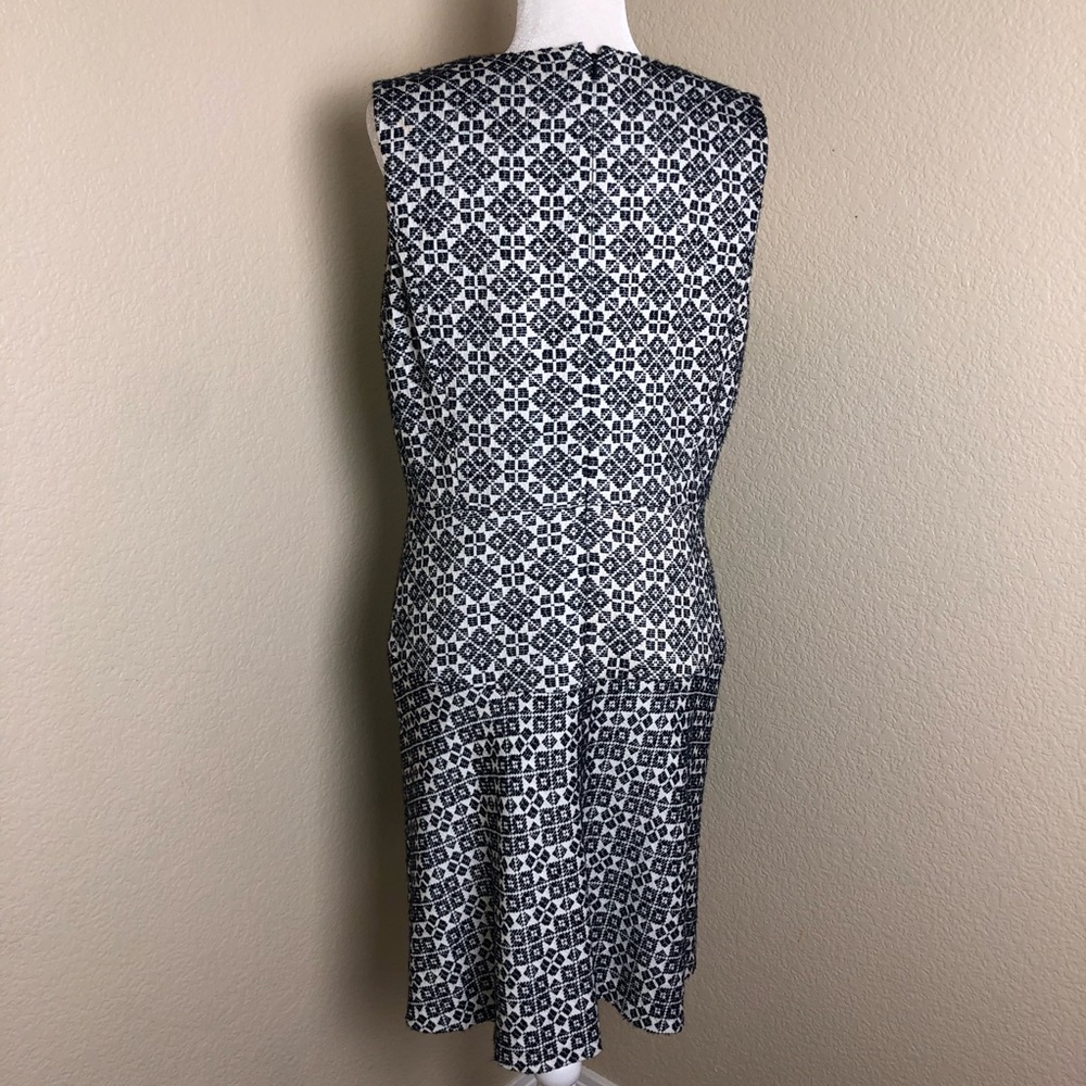 Tory Burch Textured Burlap Print A Line Dress 12 - image 4